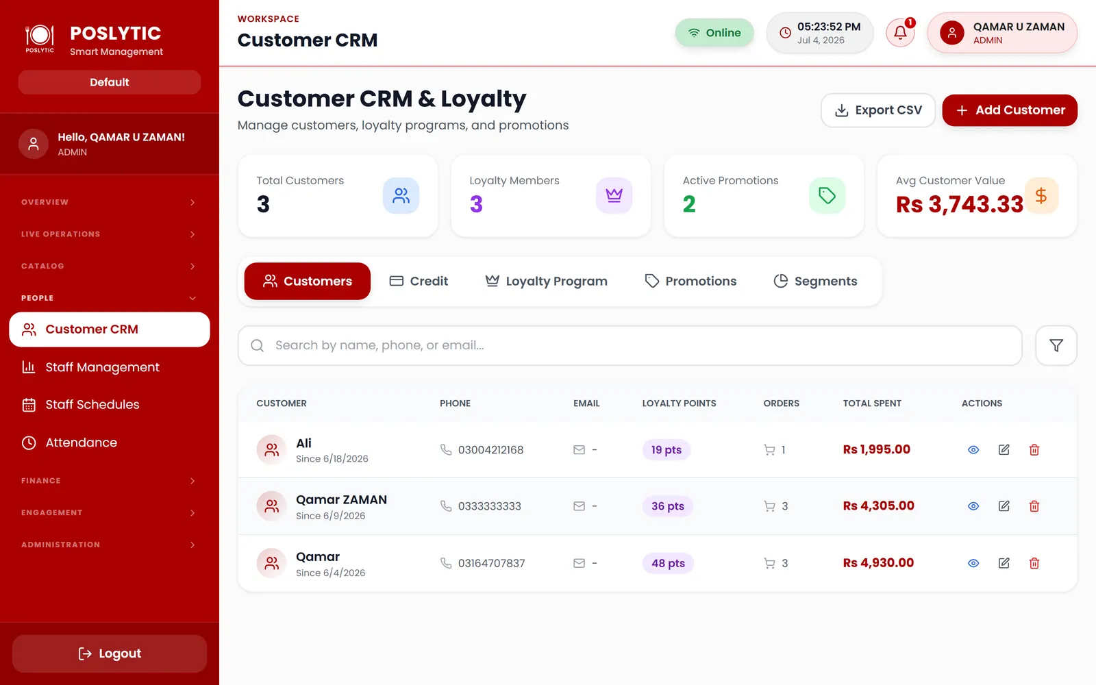 Customer CRM